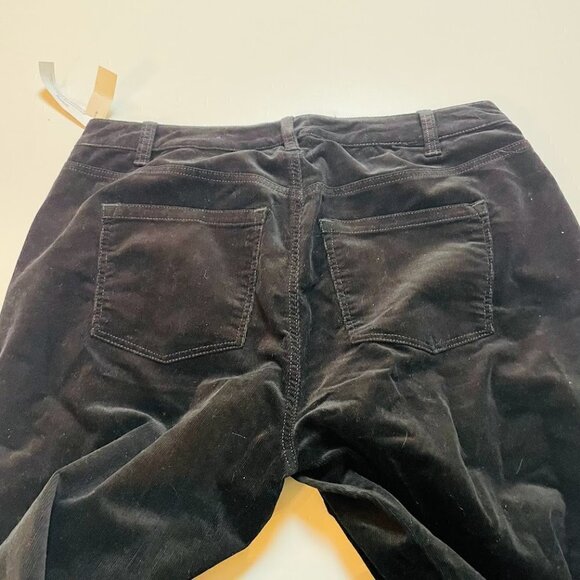 NWT Talbots Pant Trouser High Rise Straight Leg Curvy Corduroy Black Slimming - Picture 5 of 13
